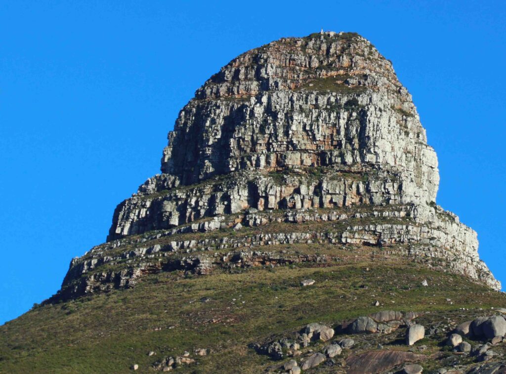 Mountain against blue sky